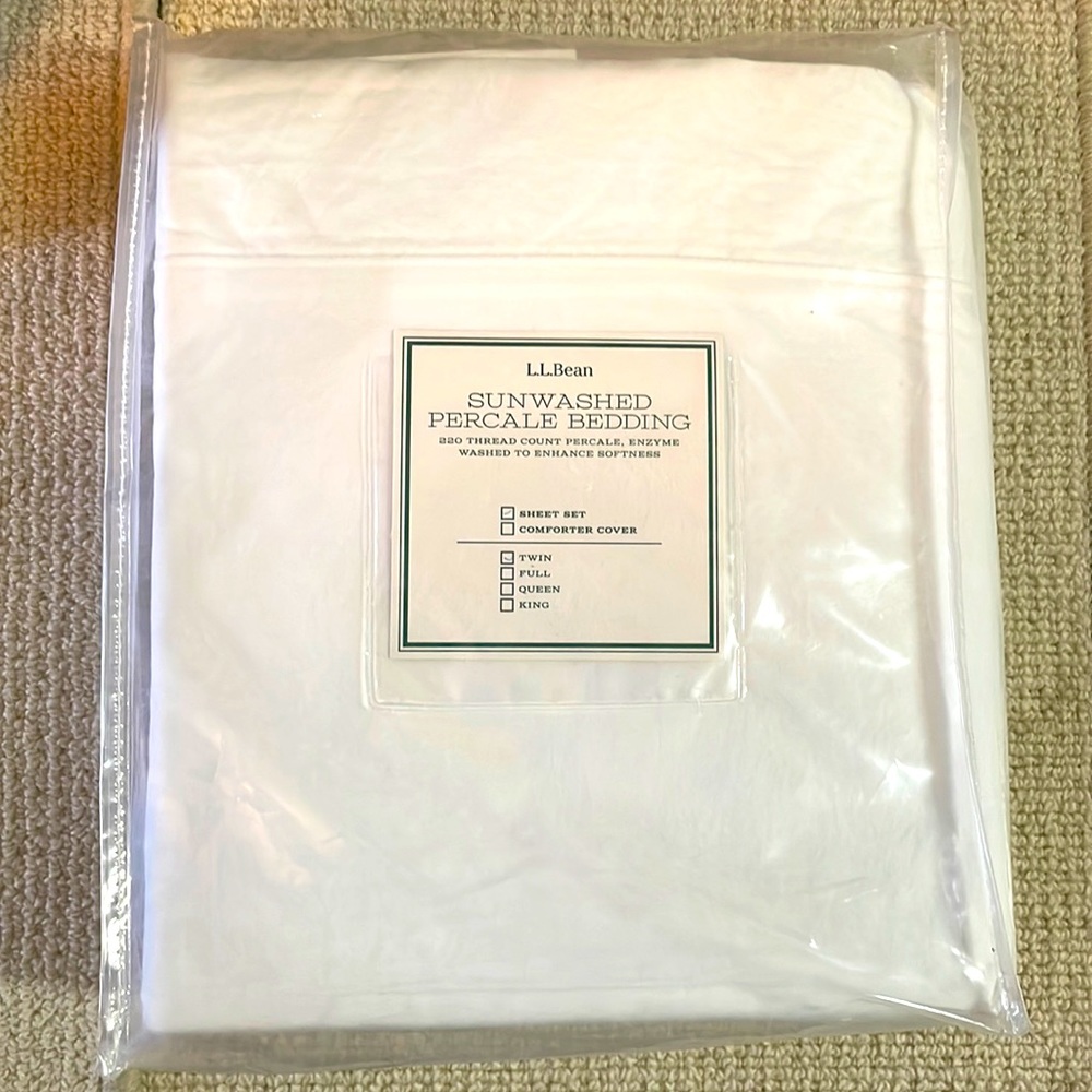 L.L.Bean sunwashed percale bedding